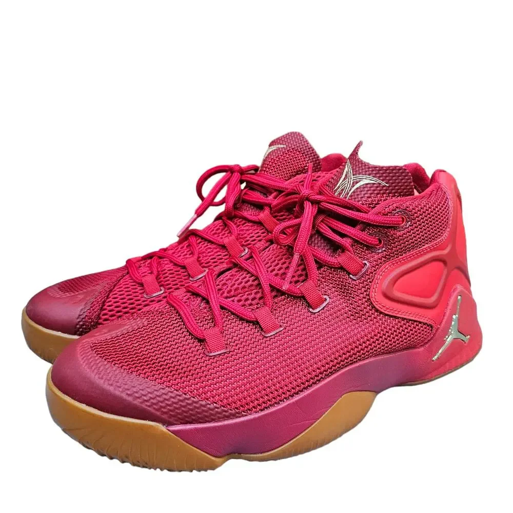 Nike Air Jordan Melo M12 Big Apple Gym Red Basketball Shoes Size 8.5 827176 696